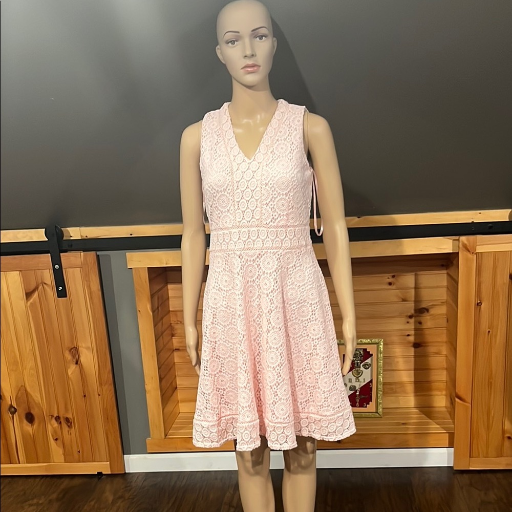 Charter Club Pink Fit and Flare Sleeveless Dress
